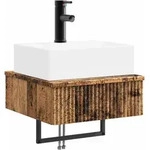Vidaxl Wall-mounted Wash Basin Old Wood 40 X 41 X 39 Cm