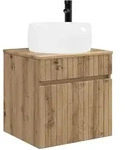 Wandmontierte Waschbecken-vanit&auml;t Artisan-eiche Vidaxl