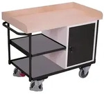 Variofit Werkstattwagen Mit Schiebegriff, Schrank Und 3 Ladefl&auml;chen Bis...