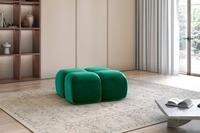 Fun Moebel - Polsterhocker Designerhocker Darcy 85x85 Cm In Stoff Salvador