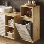 W&auml;scheschrank Viola, Artisan-eiche/cashmere, 38 X 80 Cm, Vicco