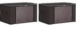 Vidaxl Storage Box With Transparent Side Window 2 Pcs Non-woven Fabric