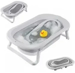 Relaxdays Babybadewanne Faltbar, Mit Einsatz, Babywanne, Bis 50 Kg, Hbt:...