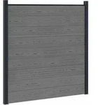 Vidaxl Fence Set 180 X 186 Cm Wpc And Aluminium Grey