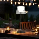 Led Tischlampe Tischleuchte Akku Innen Au&szlig;en Schwarz Gartenleuchte Touchdimmer Usb,