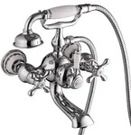 Paulgurkes - Badewannenarmatur Nostalgie Retro Landhausstil Mit Brause Keramik