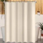 Duschvorhang 240x160cm Beige Antischimmel Wasserabweisend Polyester Stoff