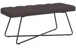 Bank Mit Knopfheftung Dunkelbraun 110 X 40 X 46 Cm Stoff Vidaxl