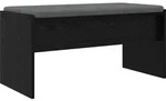 Vidaxl Hall Bench Black Oak 83 X 38 X 40 Cm Engineered Wood And Fabric