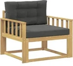 Outdoor Mittelsofa Polyester Wei&szlig; Vidaxl