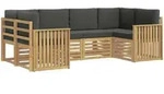 Outdoor-sofagarnitur 6 Stk. Wei&szlig; Und Anthrazit Polyester Vidaxl