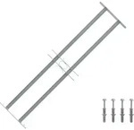 Fenstergitter Verstellbar Mit 2 Querst&auml;ben 700-1050 Mm Vidaxl