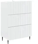 Vidaxl Drawer Cabinet White 66 X 34.5 X 92 Cm Engineered Wood