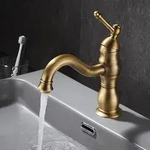 Kisimixer Wasserhahn Antik Bronze 360&deg; Schwenkbar Badarmatur Aus Messing