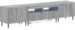 3-teiliges Led Tv Regal Sonoma-grau Holzwerkstoff Vidaxl
