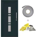 Vordert&uuml;r 98 X 208 Cm Pvc Anthrazit Vidaxl