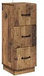 Vidaxl Drawer Cabinet 33 X 34.5 X 87 Cm Engineered Wood Old Wood