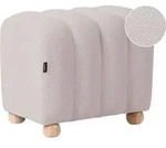 Pouf Idyllwild Boucl&eacute; Cremewei&szlig;