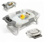 Relaxdays Babybadewanne Faltbar, Mit Weichem Kissen, Babywanne, Bis 30 Kg, Hbt:
