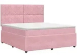 Boxspringbett Mit Matratze Mit Kopfteil Rosa 140 X 200 Cm Samt Vidaxl
