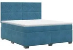Boxspringbett Mit Matratze Mit Kopfteil Blau 140 X 200 Cm Samt Vidaxl