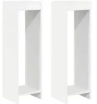 Vidaxl Plant Stand 2 Pcs White 30 X 30 X 100 Cm Engineered Wood