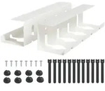 Unter Dem Schreibtisch Kabelmanagement Tray 2 Stk. Wei&szlig; Vidaxl