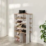 Schuhschrank Marlon, Wei&szlig;/goldkraft Eiche, 60 X 100 Cm Mit 5 F&auml;chern, Vicco