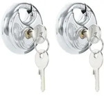 Vidaxl Discus Locks With Keys 2 Pcs Silver 6 X 2.3 X 6 Cm