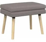 Doppellagige Bank Taupe 60 X 40 X 46 Cm Stoff Vidaxl