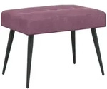 Bank Mit Knopfheftung Lila 60 X 40 X 45 Cm Samt Vidaxl