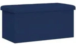 Klappbare Aufbewahrungsbank Blau 180 Kg 80 L 77 X 38 X 38 Cm Vidaxl