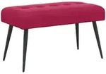 Bank Mit Knopfheftung Weinrot 80 X 40 X 46 Cm Samt Vidaxl