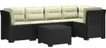 5-sitzer Gartensofa Mit Kissen Rattan-look Pp Anthrazit Vidaxl
