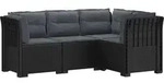 4-sitzer Gartensofa Mit Kissen Rattan-look Pp Anthrazit Vidaxl