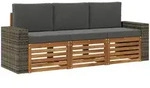 Sofagarnituren 3 Stk. Massivholz Akazie Vidaxl