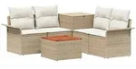 Sofa Set 6 Stk. 4-sitzanzahl Beige Und Cremewei&szlig; Vidaxl