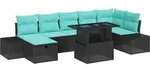 Gartensofa-set 8 Stk. Poly-rattan Vidaxl