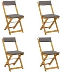 Vidaxl Outdoor Bistro Chairs 4 Pcs Dark Grey