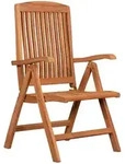 Devries ""woodie"" Hochlehner-klappsessel Aus Teakholz Gartenstuhl 62x54x110 Cm
