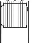 Vidaxl Fence Gate Dronten 100 X 100 Cm Metal Black Lockable