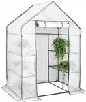 Foliengew&auml;chshaus Treibhaus Gartenhaus 143x73x195cm Wei&szlig; - Woltu