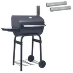 Holzkohlegrill 75 X 48 X 120 Cm Silber Vidaxl