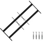 Sicherheitsgitter F&uuml;r Fenster Mit 2 Querstangen 3 Stk. 43-74 Cm Vidaxl
