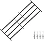 Vidaxl Security Grille For Windows With 4 Crossbars 3 Pcs 93-174 Cm