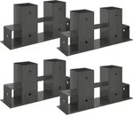 Hilfsmittel F&uuml;r Holzstapel 4 Stk. Anthrazit 34 X 10 X 15 Cm Vidaxl