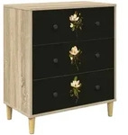 Kommode Bremen Magnolienmuster 66 X 36,5 X 75 Cm Holzwerkstoff Vidaxl