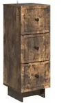 Vidaxl Drawer Cabinet Smoked Oak 33 X 34.5 X 90 Cm Engineered Wood