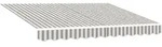 Vidaxl Awning Canopy Replacement For 6x3 M Light Grey&white Stripe