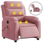 Massagesessel Elektrisch Rosa Samt Vidaxl